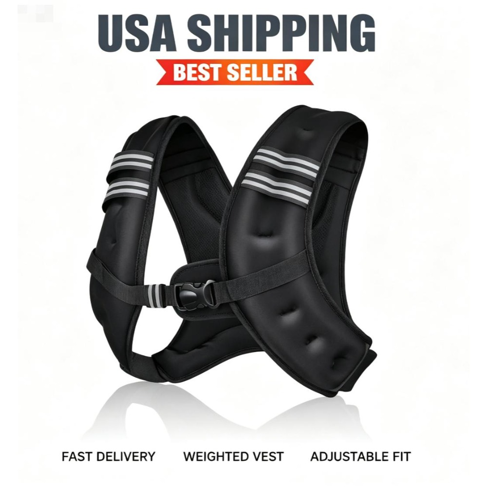 Rugged Sport Strap - Fitness Weighted Vest Pre-Filled Iron Pellets
